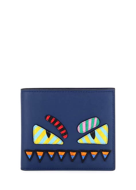 fendi monster eyes striped wallet|Fendi monster eyes bifold wallet.